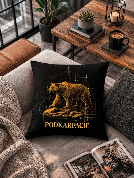 Poszewka Podkarpacie Bieszczady niedźwiedź03.png