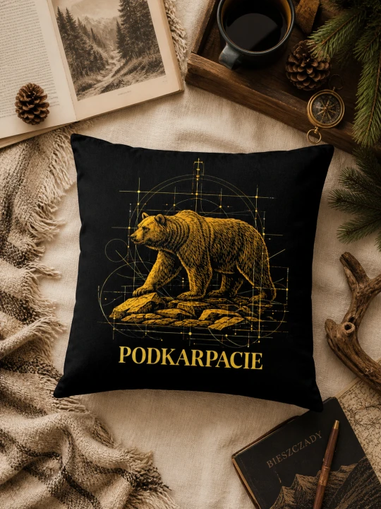 Poszewka Podkarpacie Bieszczady niedźwiedź01.png
