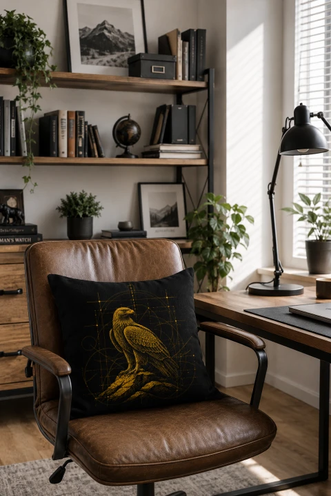 Bieszczady orzeł poduszka loft w domowym biurze.png