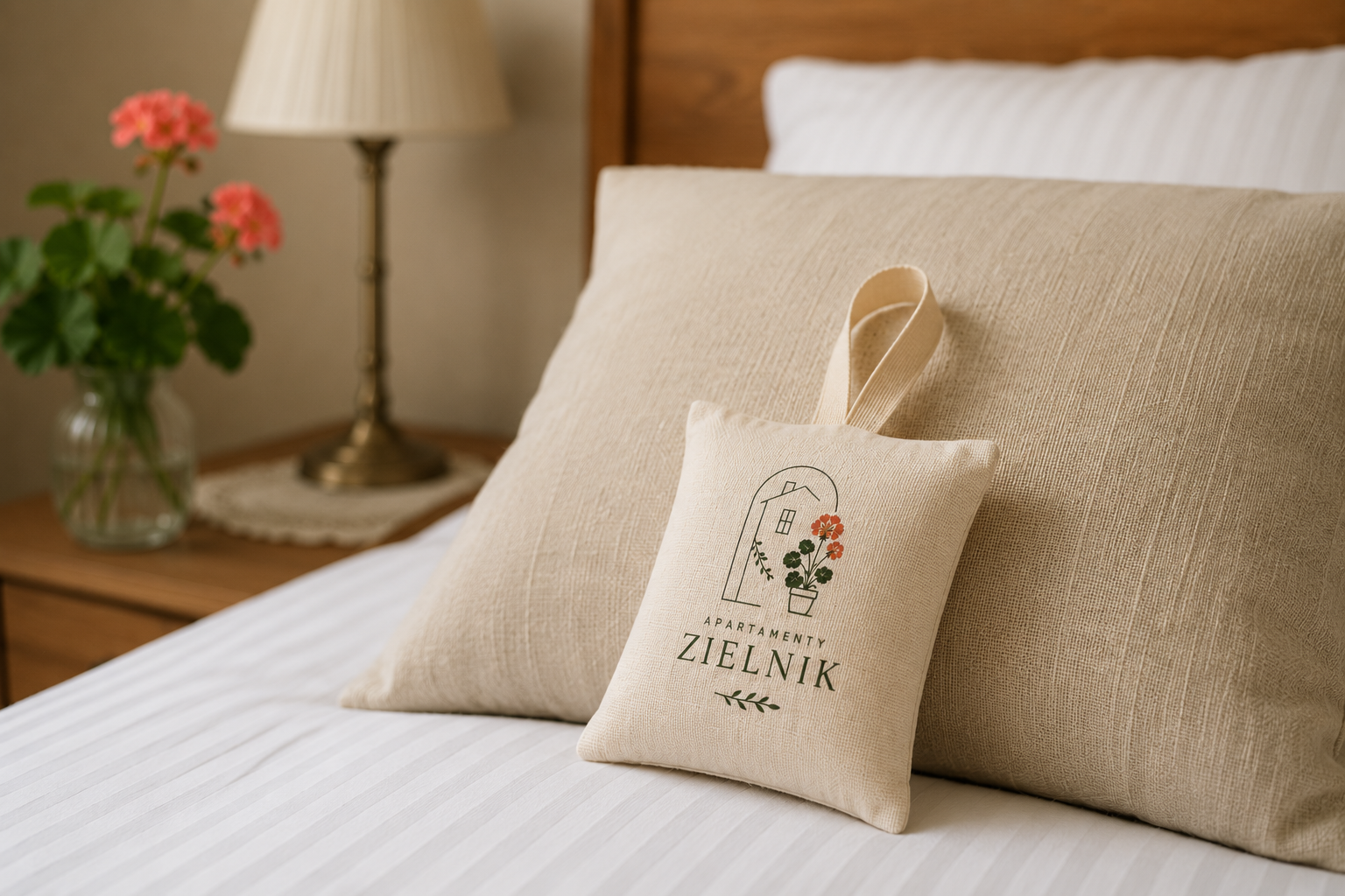 podziękowanie dla gościa hotelowego saszetka zapachowa z logo hotelu