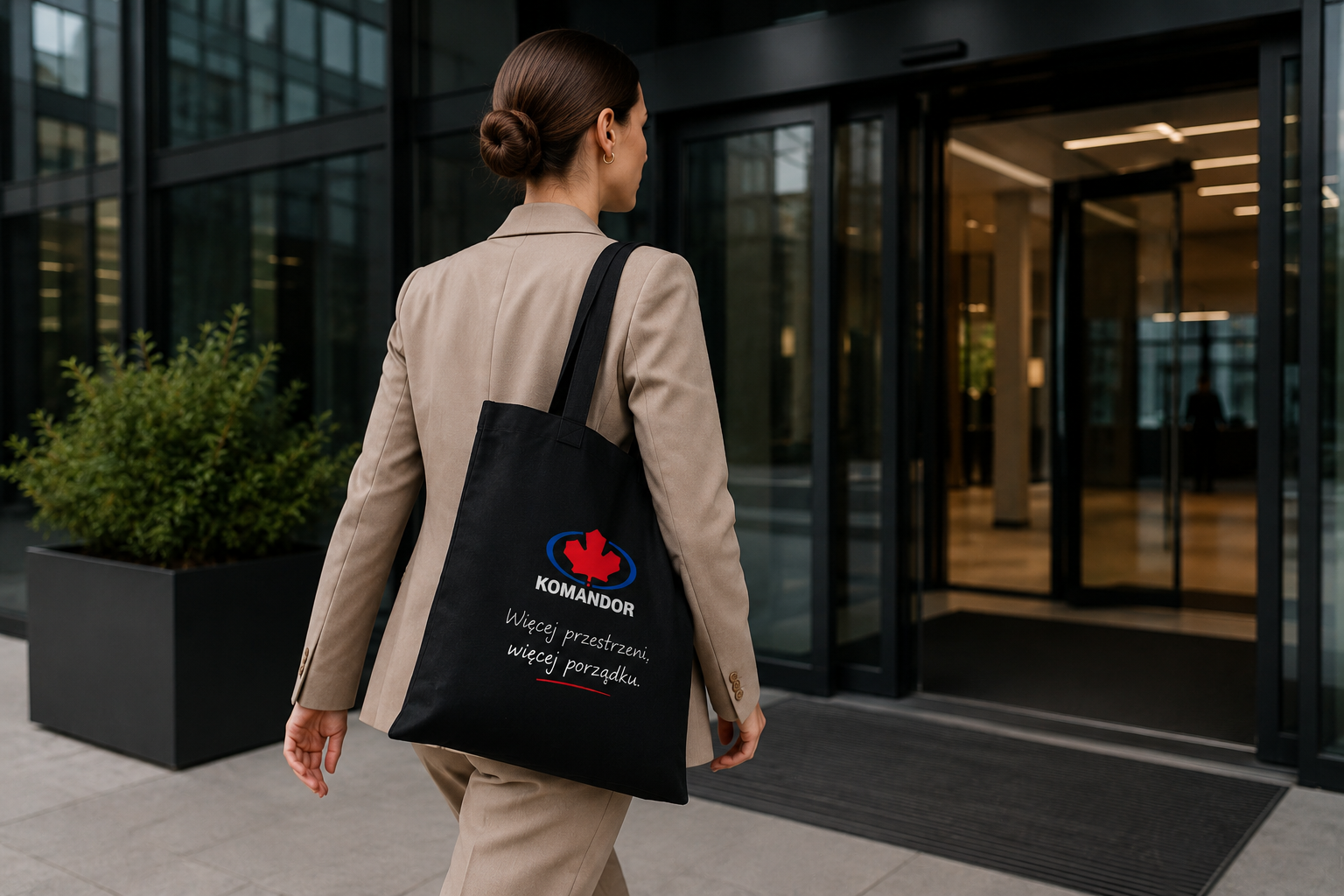Gadżet firmowy elegancka torba z nadrukiem  logo