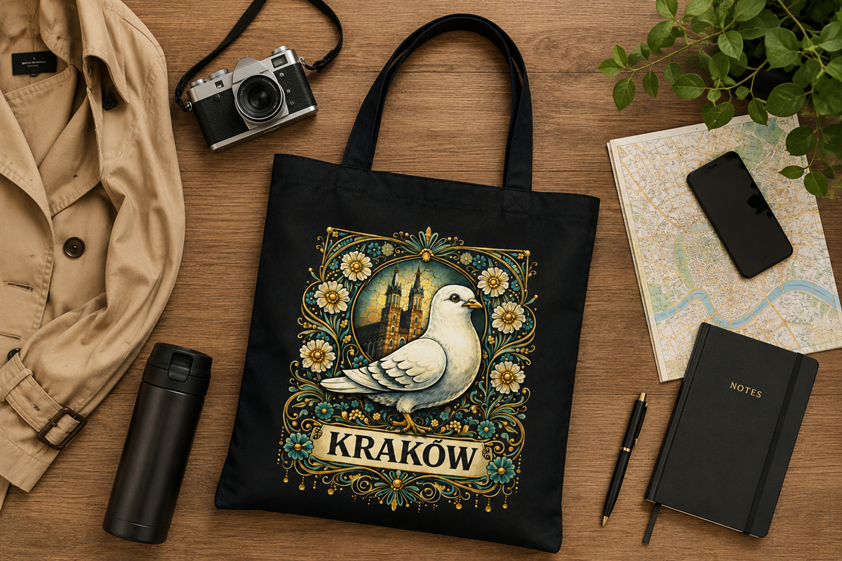 Torba Kraków Gołąb - pamiątka z Krakowa z secesyjną nutą