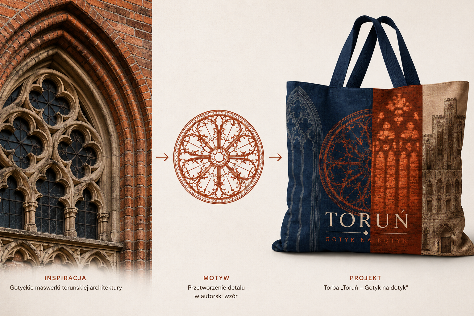 Powstawanie torby Toruń gotyk na dotyk