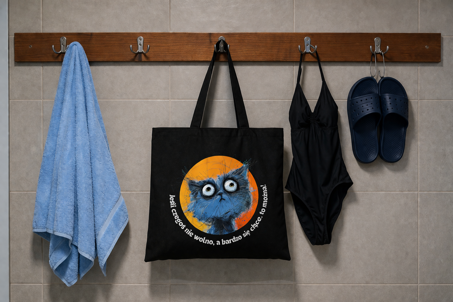 Wodoodporna torba shoper na basenie