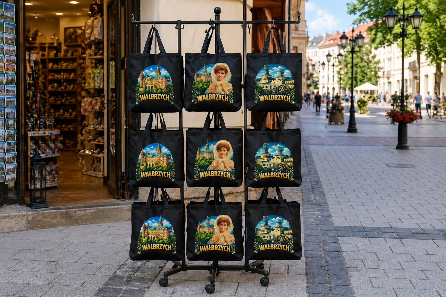 Torba reklamowa Wałbrzych Daisy Książ Stara kopalnia